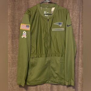 Nike New England Patriots Salute to Service Green Track Jacket Mens L